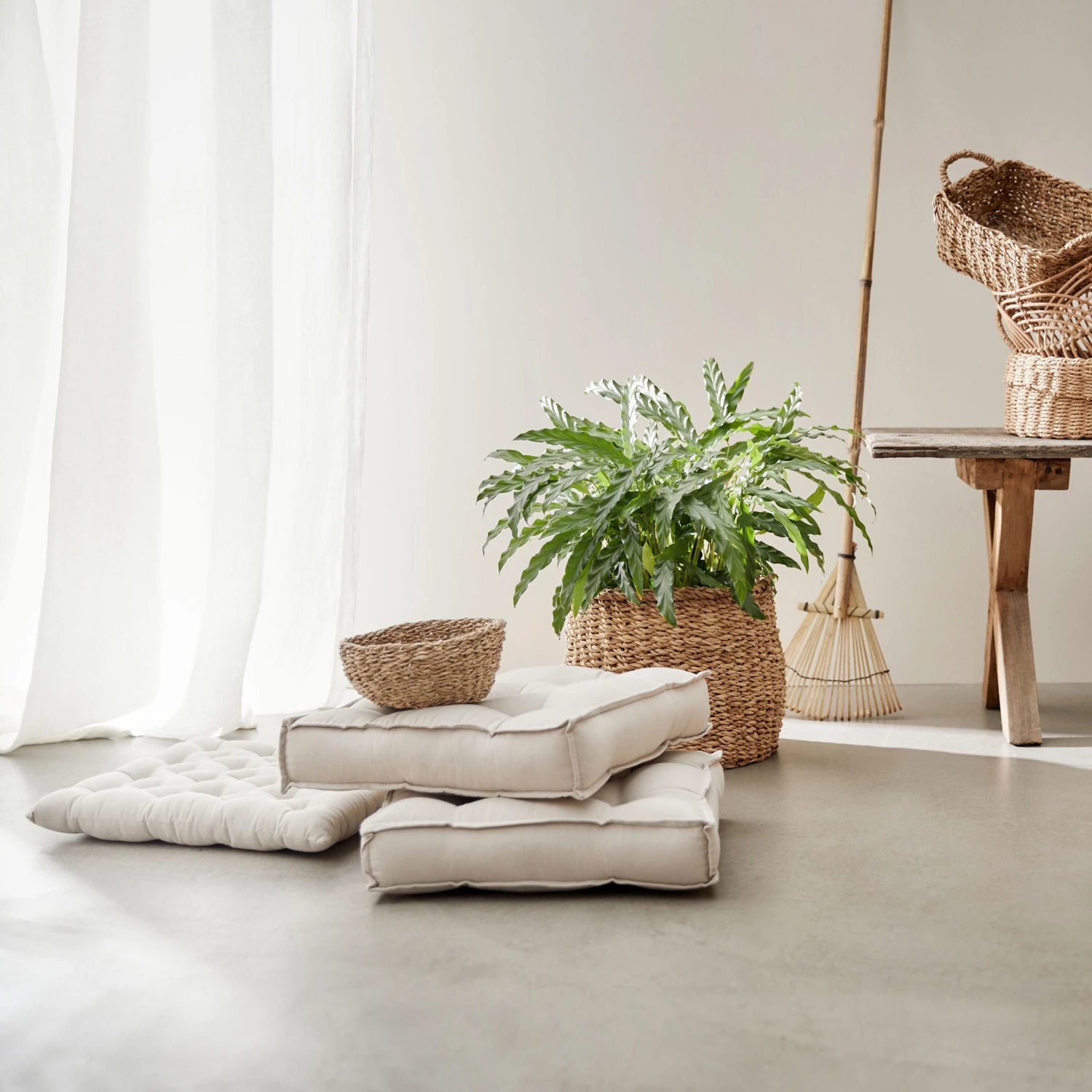 2-tlg. Korbset Rund RUSH ROPE In Natur 2 2-tlg. Korbset Rund RUSH ROPE In Natur – Bild 2