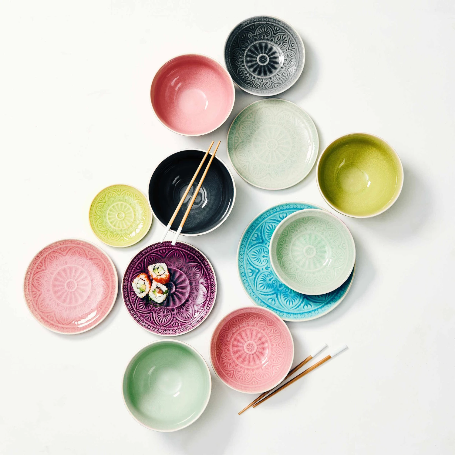 4x Teller Ø25cm SUMATRA In Türkis 6 4x Teller Ø25cm SUMATRA In Türkis – Bild 6