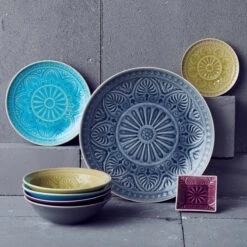 4x Teller Ø25cm SUMATRA In Türkis 14 4x Teller Ø25cm SUMATRA In Türkis -Butlers butlers 4x teller o25cm sumatra in turkis 6