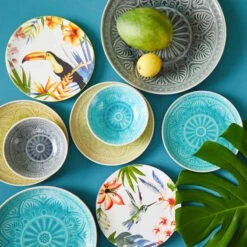 4x Teller Ø25cm SUMATRA In Türkis 15 4x Teller Ø25cm SUMATRA In Türkis -Butlers butlers 4x teller o25cm sumatra in turkis 7