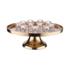 Deko-Teller Mit Fuß Ø50cm BANQUET In Gold -Butlers butlers deko teller mit fuss o50cm banquet in gold 4