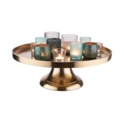 Deko-Teller Mit Fuß Ø50cm BANQUET In Gold -Butlers butlers deko teller mit fuss o50cm banquet in gold 5