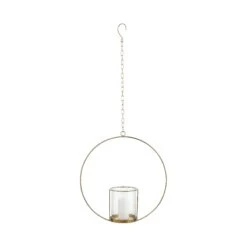 Hängedeko-Ring Mit Glaseinsatz Ø40cm LUNA In Gold -Butlers butlers hangedeko ring mit glaseinsatz o40cm luna in gold 2