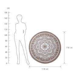 In- & Outdoor-Teppich Flora Ø118cm COLOUR CLASH In Natur-Weiß 10 In- & Outdoor-Teppich Flora Ø118cm COLOUR CLASH In Natur-Weiß -Butlers butlers in and outdoor teppich flora o118cm colour clash in natur weiss 3