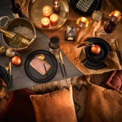 Butlers -Butlers butlers kissen l 45 x b 45cm cotton velvet in hellbraun 1