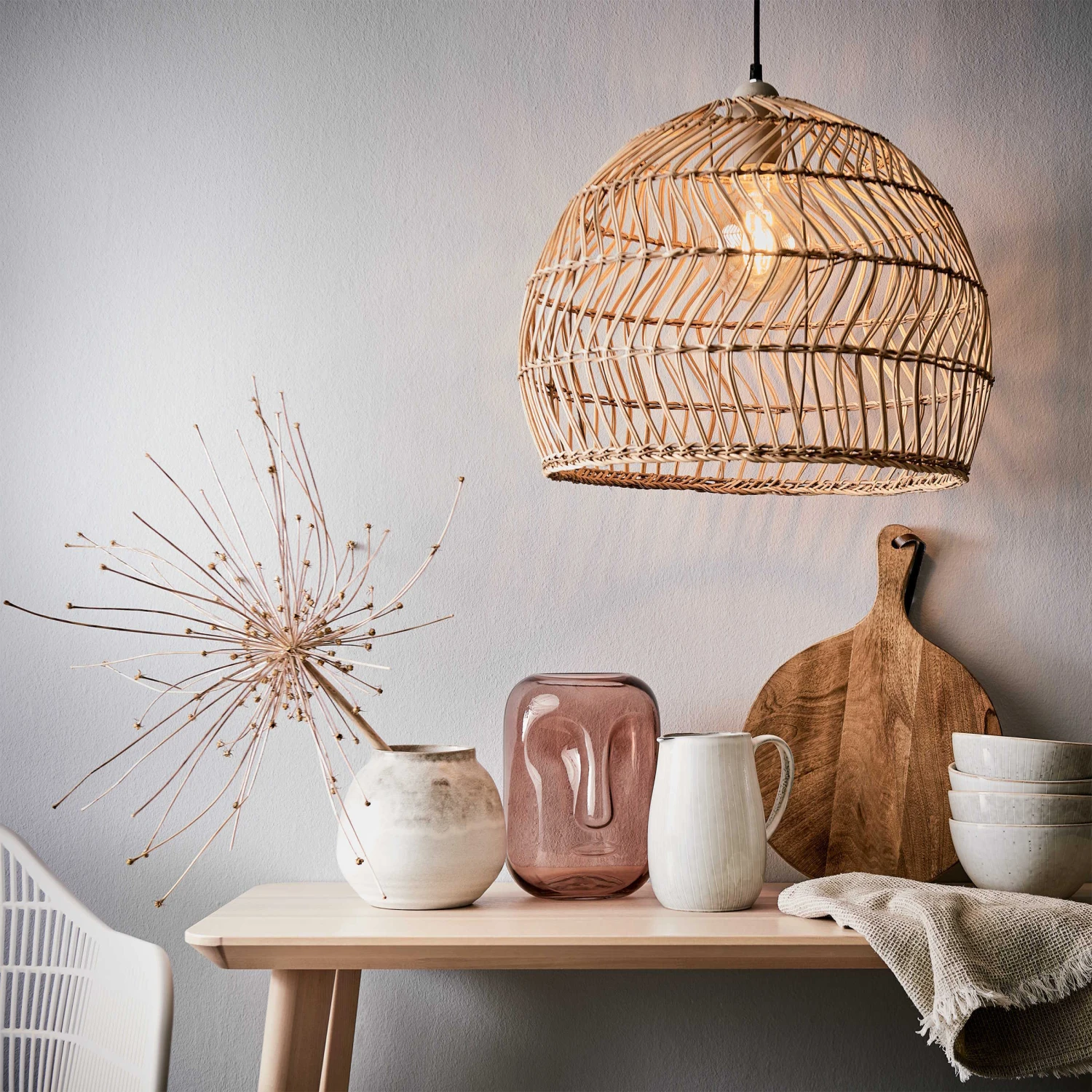 Lampenschirm Ø49cm CORBELLE In Natur 2 Lampenschirm Ø49cm CORBELLE In Natur – Bild 2