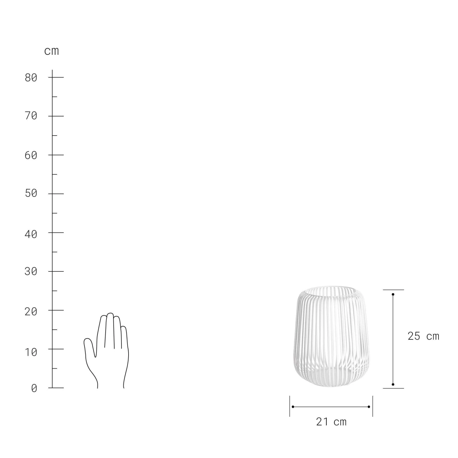 Laterne Höhe 25cm COCOON In Weiß 4 Laterne Höhe 25cm COCOON In Weiß – Bild 4