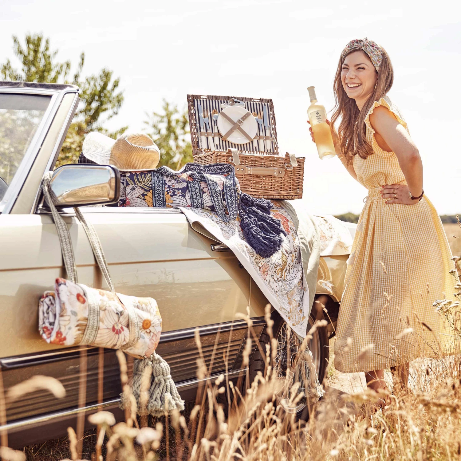 Picknickdecke L 175 X B 154cm BETWEEN FLOWERS In Creme 11 Picknickdecke L 175 X B 154cm BETWEEN FLOWERS In Creme – Bild 11