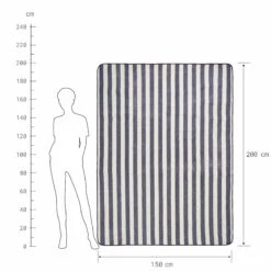 Picknickdecke Streifen L 150 X B 200cm WANDERLUST In Creme-Blau 8 Picknickdecke Streifen L 150 X B 200cm WANDERLUST In Creme-Blau -Butlers butlers picknickdecke streifen l 150 x b 200cm wanderlust in creme blau 3