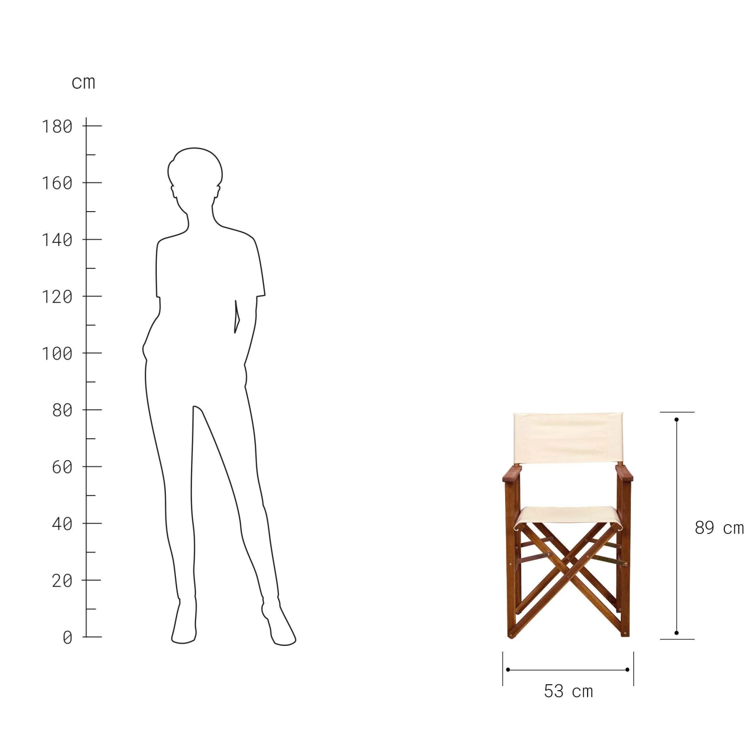 Regiestuhl HOLLYWOOD In Creme 4 Regiestuhl HOLLYWOOD In Creme – Bild 4