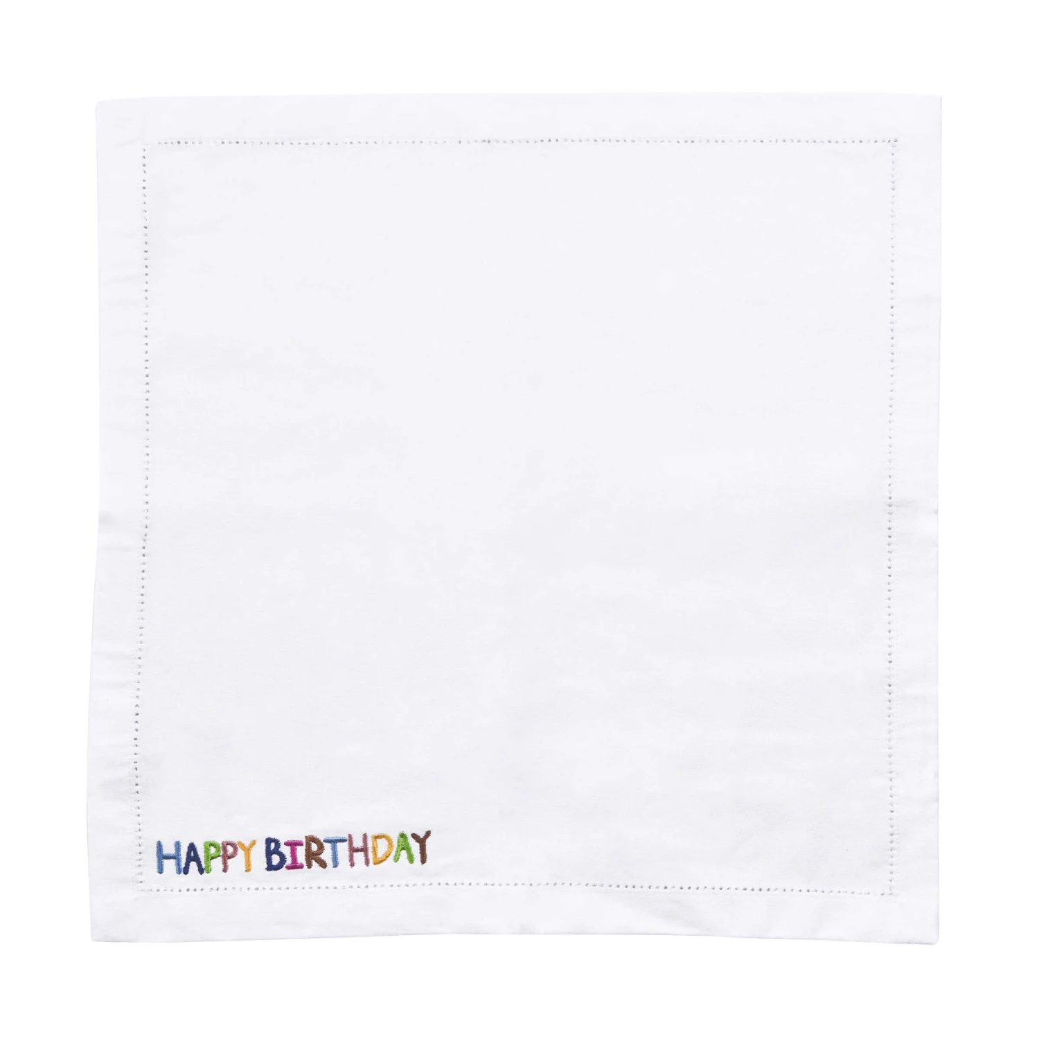 Serviette L 45 X B 45cm HAPPY BIRTHDAY In Weiß 3 Serviette L 45 X B 45cm HAPPY BIRTHDAY In Weiß – Bild 3