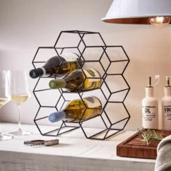 Butlers -Butlers butlers weinregal fur 9 flaschen l 36 x h 30cm cubicle in schwarz 1