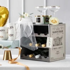 Butlers -Butlers butlers weinregal vinothek in hellgrau 1